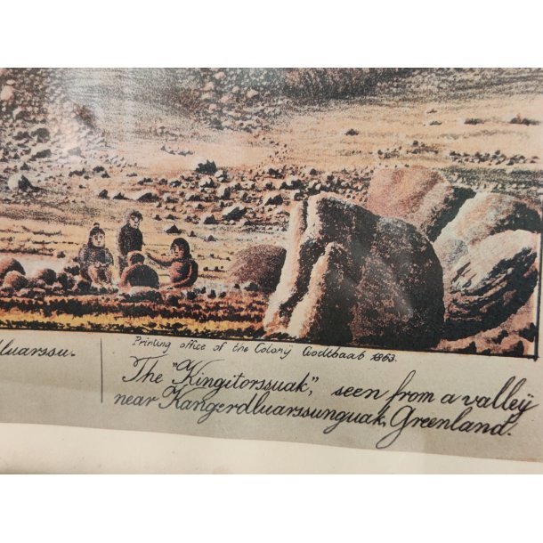 Lars M�ller: Hjortetakken seet fra Dalen ved Kobberfjorden Gr�nland, 1863