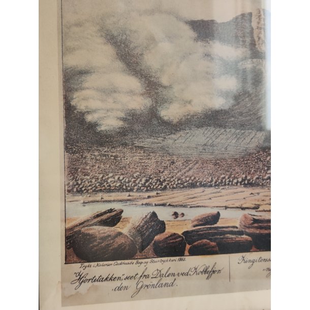 Lars M�ller: Hjortetakken seet fra Dalen ved Kobberfjorden Gr�nland, 1863