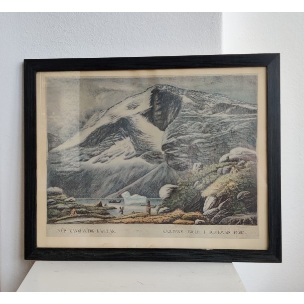 Lars M�ller: Kajutaks Fjeld i Godthaabs Fjord, 1863