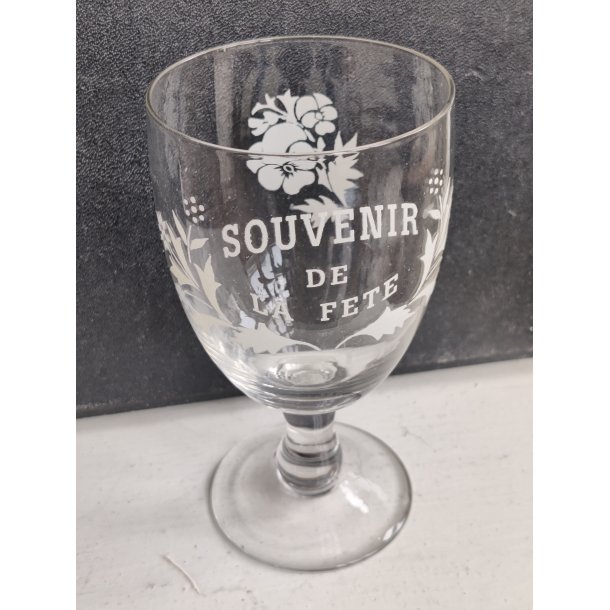 Fransk vinglas "Souvenir de la Fete"