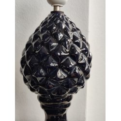 Spansk vintage keramiklampe, m�rkebl�