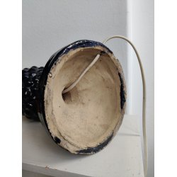 Spansk vintage keramiklampe, m�rkebl�