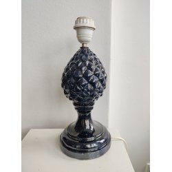 Spansk vintage keramiklampe, m�rkebl�