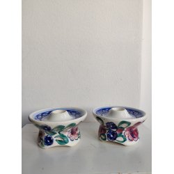 Smukke fajance lysestager til kronelys