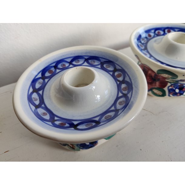 Smukke fajance lysestager til kronelys