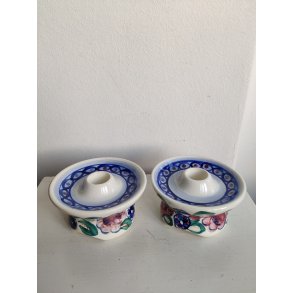 Smukke fajance lysestager til kronelys