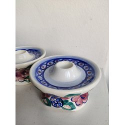 Smukke fajance lysestager til kronelys