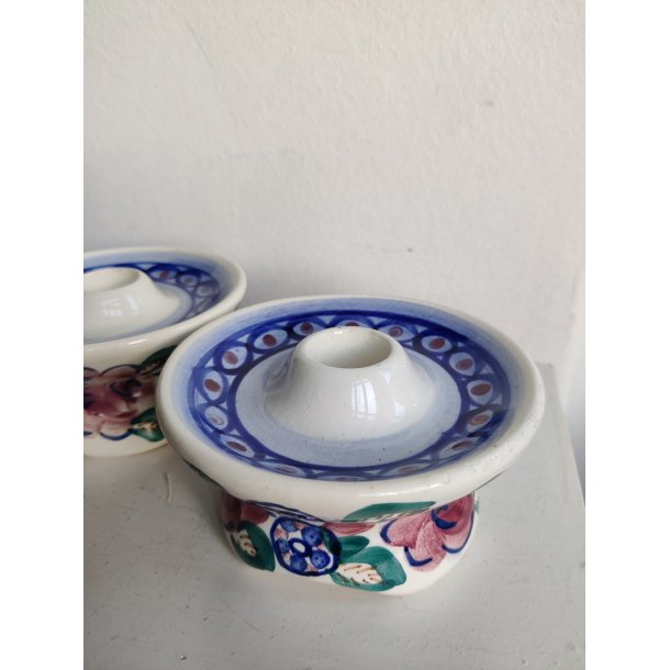 Smukke fajance lysestager til kronelys