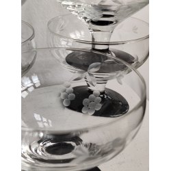 Vintage sortfods champagnesk�le med druer 5 stk