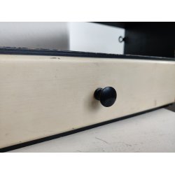 Sort glashylde med skuffe, 1950'erne