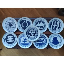 Tallerkener med gr�nlandske bynavne, 1980erne