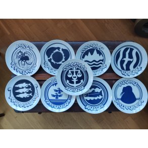 Tallerkener med gr�nlandske bynavne, 1980erne