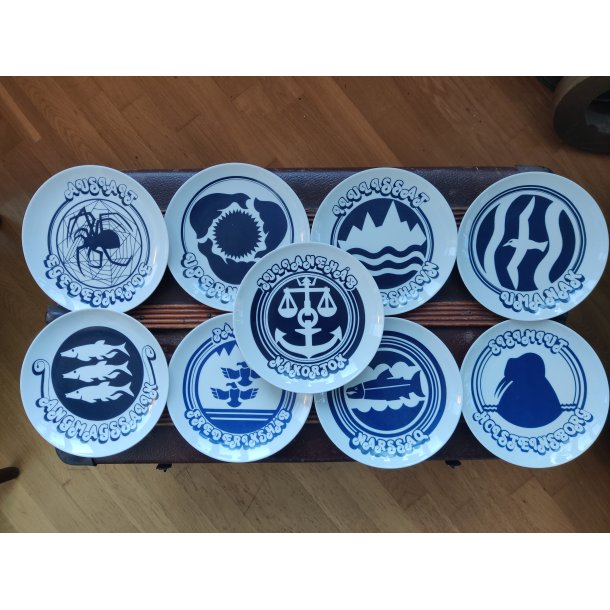 Tallerkener med gr�nlandske bynavne, 1980erne