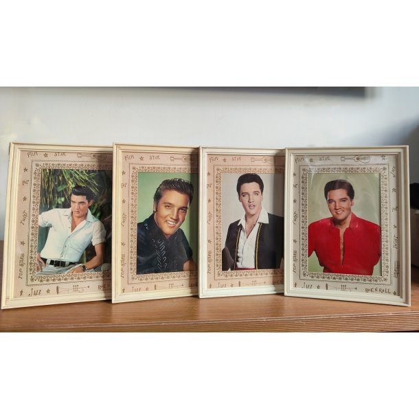 4 x Elvis indrammede idolbilleder fra start 1960'erne