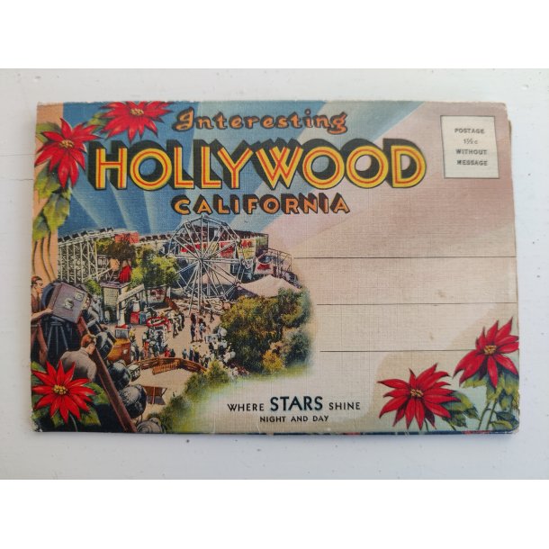 Interesting Hollywood, California: Org. vintage folde-ud-fotos ca 1940