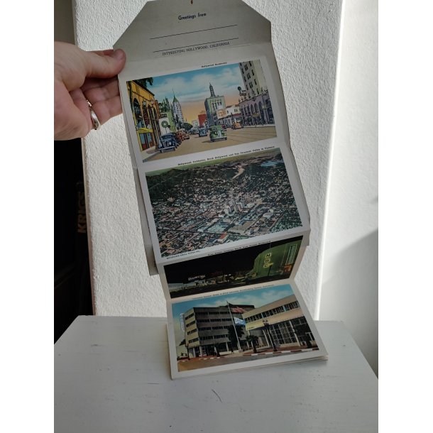 Interesting Hollywood, California: Org. vintage folde-ud-fotos ca 1940