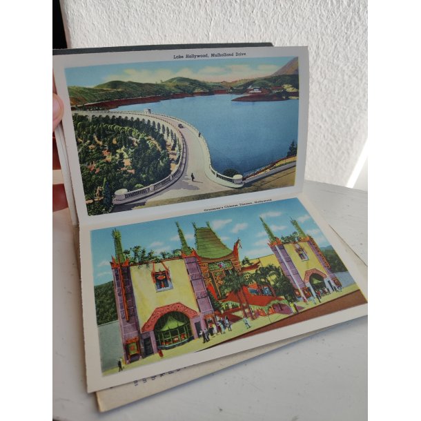 Interesting Hollywood, California: Org. vintage folde-ud-fotos ca 1940