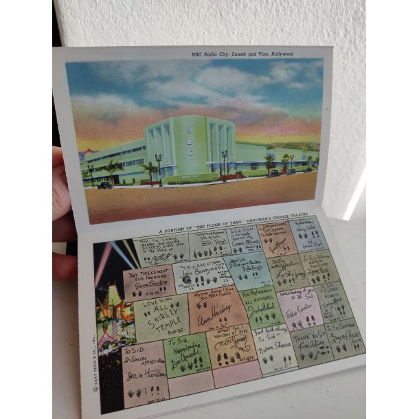 Interesting Hollywood, California: Org. vintage folde-ud-fotos ca 1940