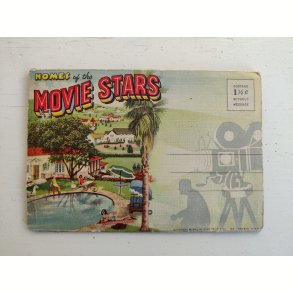 Homes of the movie stars: Org. vintage folde-ud-billeder,1940