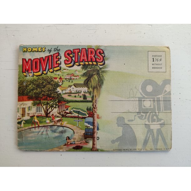 Homes of the movie stars: Org. vintage folde-ud-billeder,1940