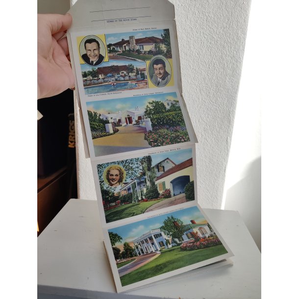 Homes of the movie stars: Org. vintage folde-ud-billeder,1940