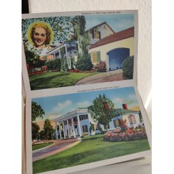 Homes of the movie stars: Org. vintage folde-ud-billeder,1940