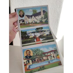 Homes of the movie stars: Org. vintage folde-ud-billeder,1940