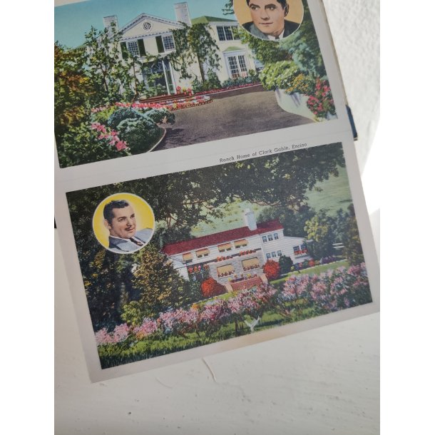 Homes of the movie stars: Org. vintage folde-ud-billeder,1940