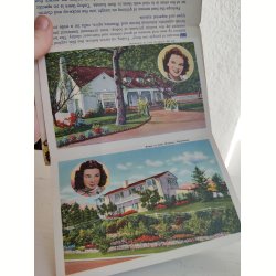 Homes of the movie stars: Org. vintage folde-ud-billeder,1940