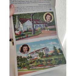 Homes of the movie stars: Org. vintage folde-ud-billeder,1940