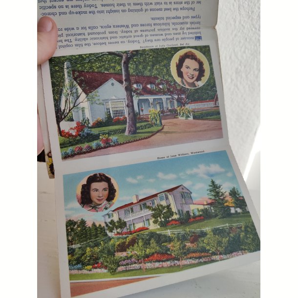 Homes of the movie stars: Org. vintage folde-ud-billeder,1940