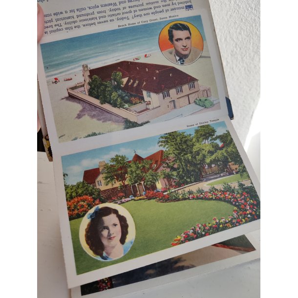 Homes of the movie stars: Org. vintage folde-ud-billeder,1940