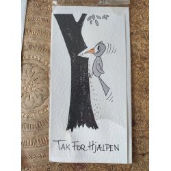 4 vintage postkort fra 1960'erne: Tak for hj�lpen, Kom snart igen mfl.