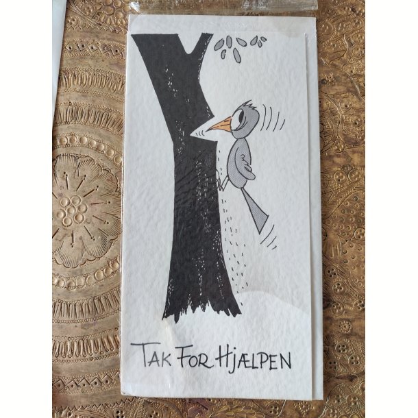 4 vintage postkort fra 1960'erne: Tak for hj�lpen, Kom snart igen mfl.