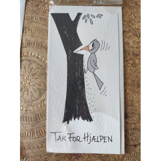 4 vintage postkort fra 1960'erne: Tak for hj�lpen, Kom snart igen mfl.