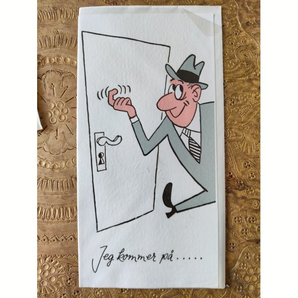 4 vintage postkort fra 1960'erne: Tak for hj�lpen, Kom snart igen mfl.