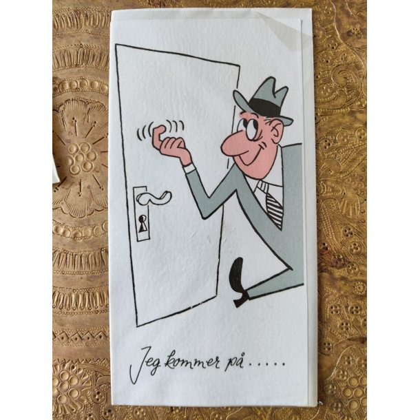 4 vintage postkort fra 1960'erne: Tak for hj�lpen, Kom snart igen mfl.