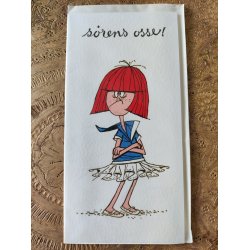 4 vintage postkort fra 1960'erne: Overv�ldet, Jeg b�jer mig m.fl