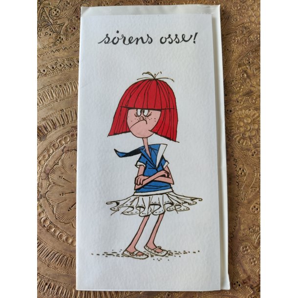 4 vintage postkort fra 1960'erne: Overv�ldet, Jeg b�jer mig m.fl