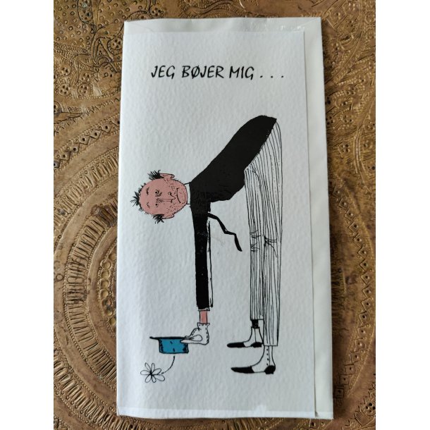 4 vintage postkort fra 1960'erne: Overv�ldet, Jeg b�jer mig m.fl