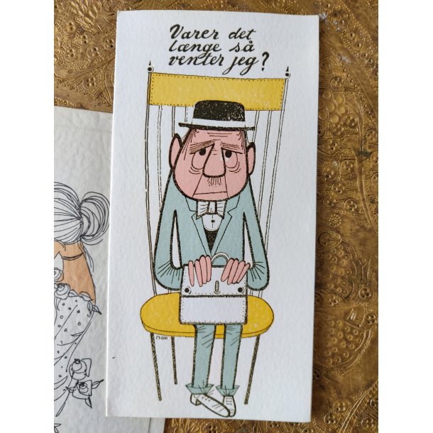 4 vintage postkort fra 1960'erne: Vi er flyttet, Tillykke med jubil�et mfl.