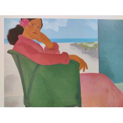 Lanilai Afternoon / Festival 84, Bishop Museum. Kunsttryk af Pegge Hopper f. 1938