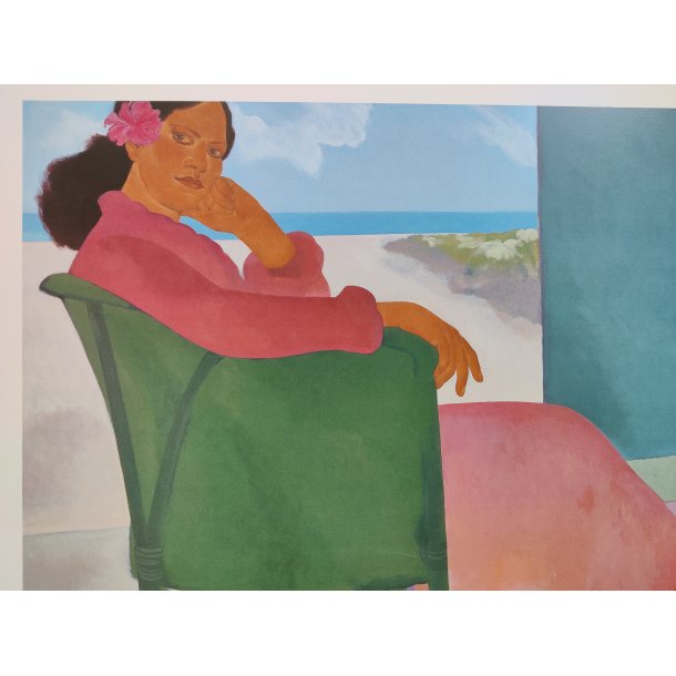 Lanilai Afternoon / Festival 84, Bishop Museum. Kunsttryk af Pegge Hopper f. 1938