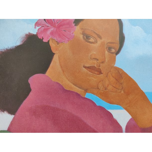 Lanilai Afternoon / Festival 84, Bishop Museum. Kunsttryk af Pegge Hopper f. 1938