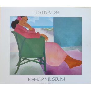 Lanilai Afternoon / Festival 84, Bishop Museum. Kunsttryk af Pegge Hopper f. 1938