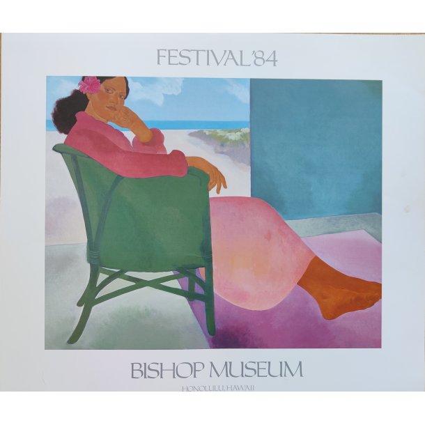 Lanilai Afternoon / Festival 84, Bishop Museum. Kunsttryk af Pegge Hopper f. 1938