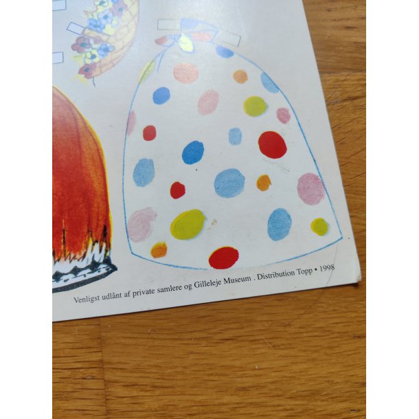 Christel teenager p�kl�dningsdukker, genoptryk p� k�mpe ark