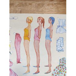 Christel teenager p�kl�dningsdukker, genoptryk p� k�mpe ark