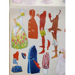 Christel teenager p�kl�dningsdukker, genoptryk p� k�mpe ark