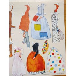 Christel teenager p�kl�dningsdukker, genoptryk p� k�mpe ark